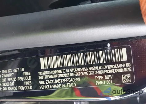 2015 Jeep Renegade Latitude из США, поврежденный, VIN ZACCJABT3FPB40599